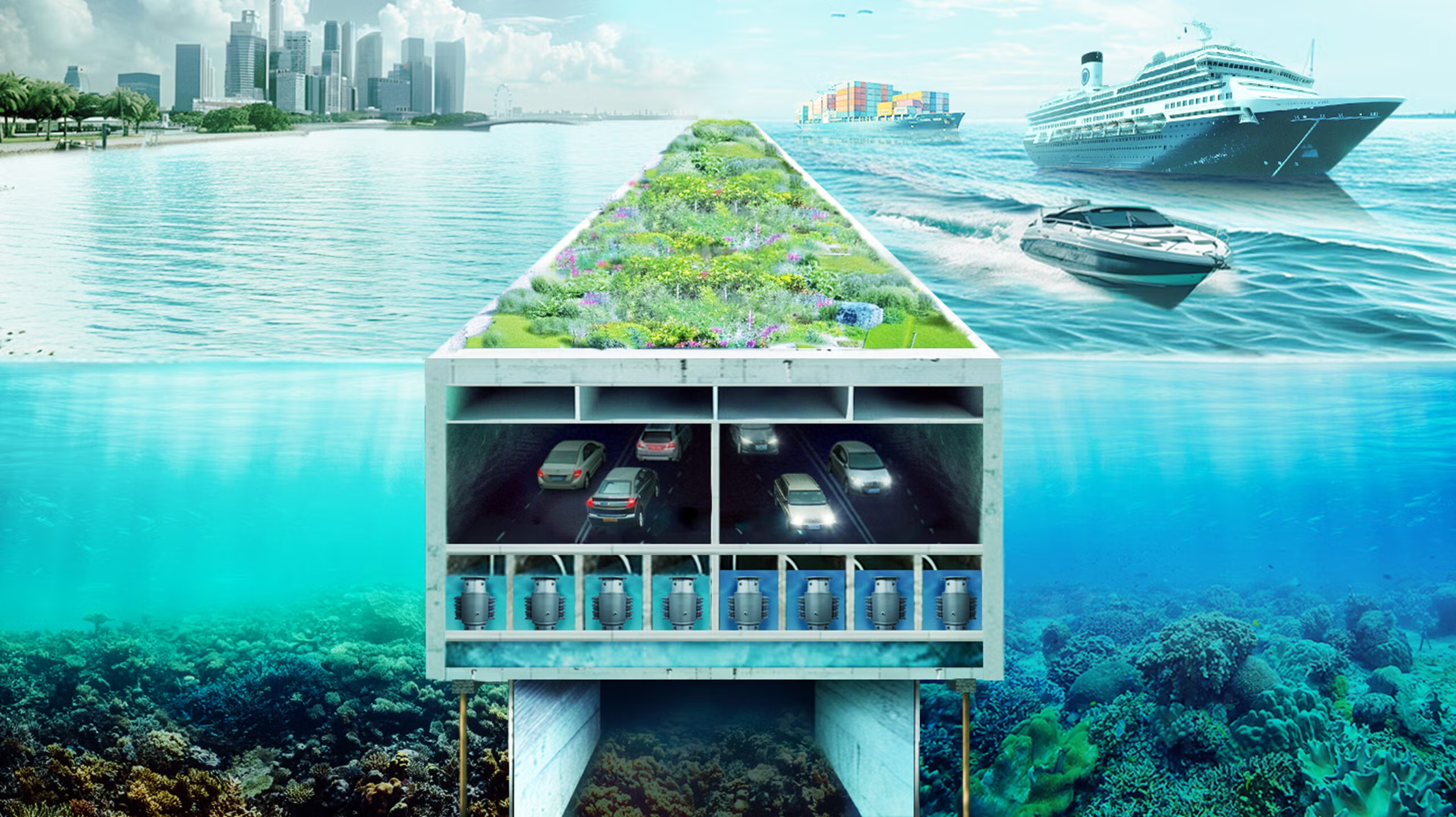 Flexible Seawall for Coastal Reservoir and Coastal Defence Systems in Singapore v1-p1